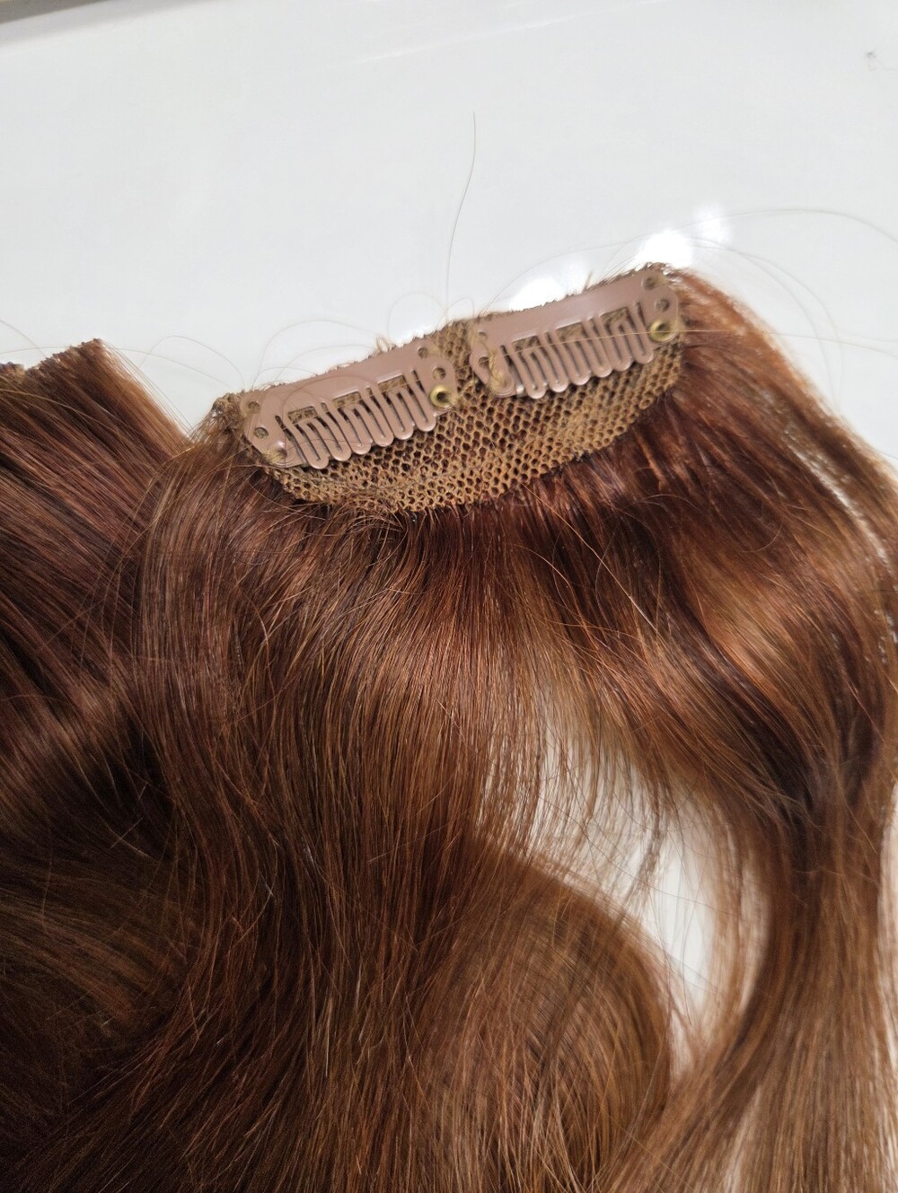 Scalp Hair Fill Ins Dyed Auburn Brown - Picture 4 of 8